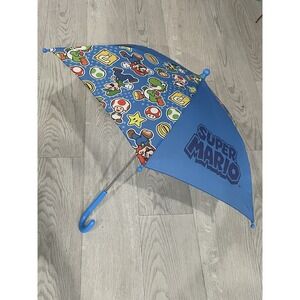 READ Nintendo Super Mario Bros Character & Logo Multicolor Kid's Umbrella